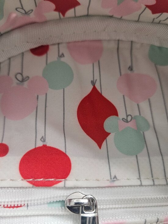 Disney Lougefly Minnie Mouse Peppermint Ornament Backpack NWT